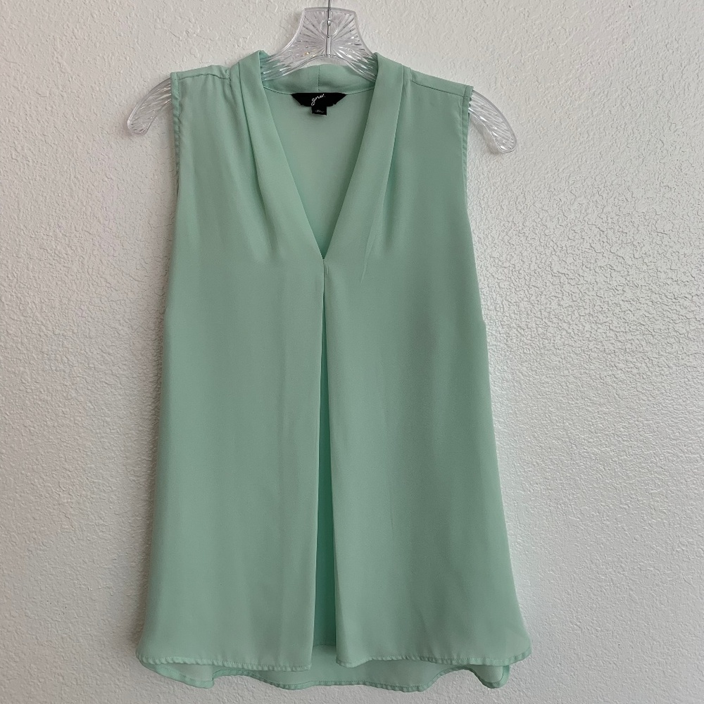 GNW Sleeveless Sheer Mint Top